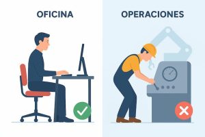 monitoreo ergonómico a persona operativa y administrativa