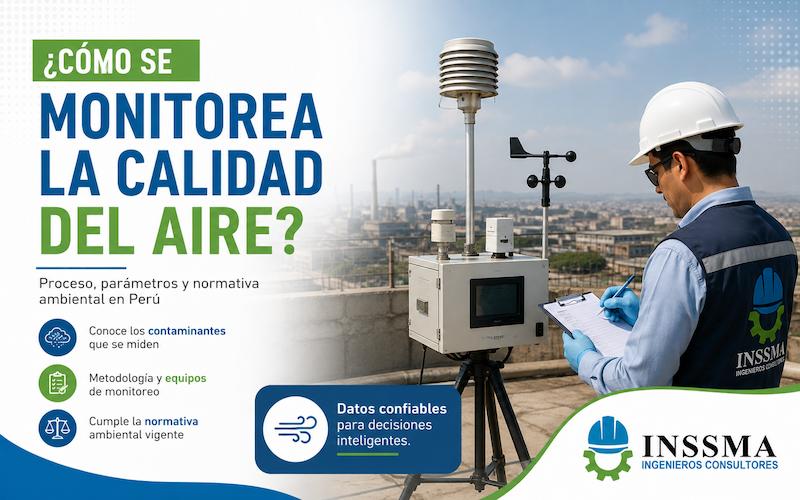 como se monitorea la calidad del aire en una obra de construcción